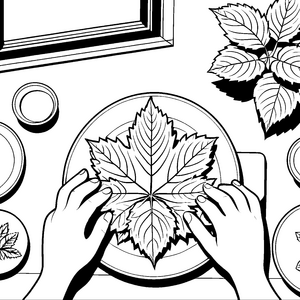 Shiso-Blätter-Motiv