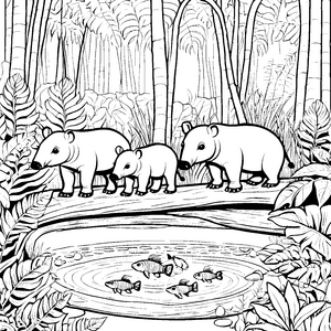 Tapir Jungtiere-Motiv