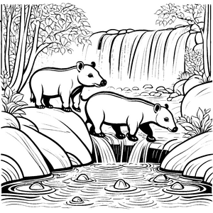 Tapir Jungtiere-Motiv