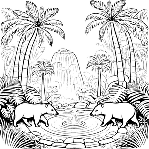 Tapir Jungtiere-Motiv
