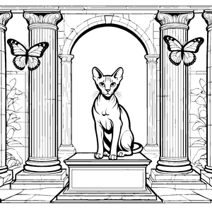 Sphynx Katzen-Motiv
