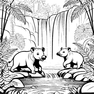 Tapir Jungtiere-Motiv