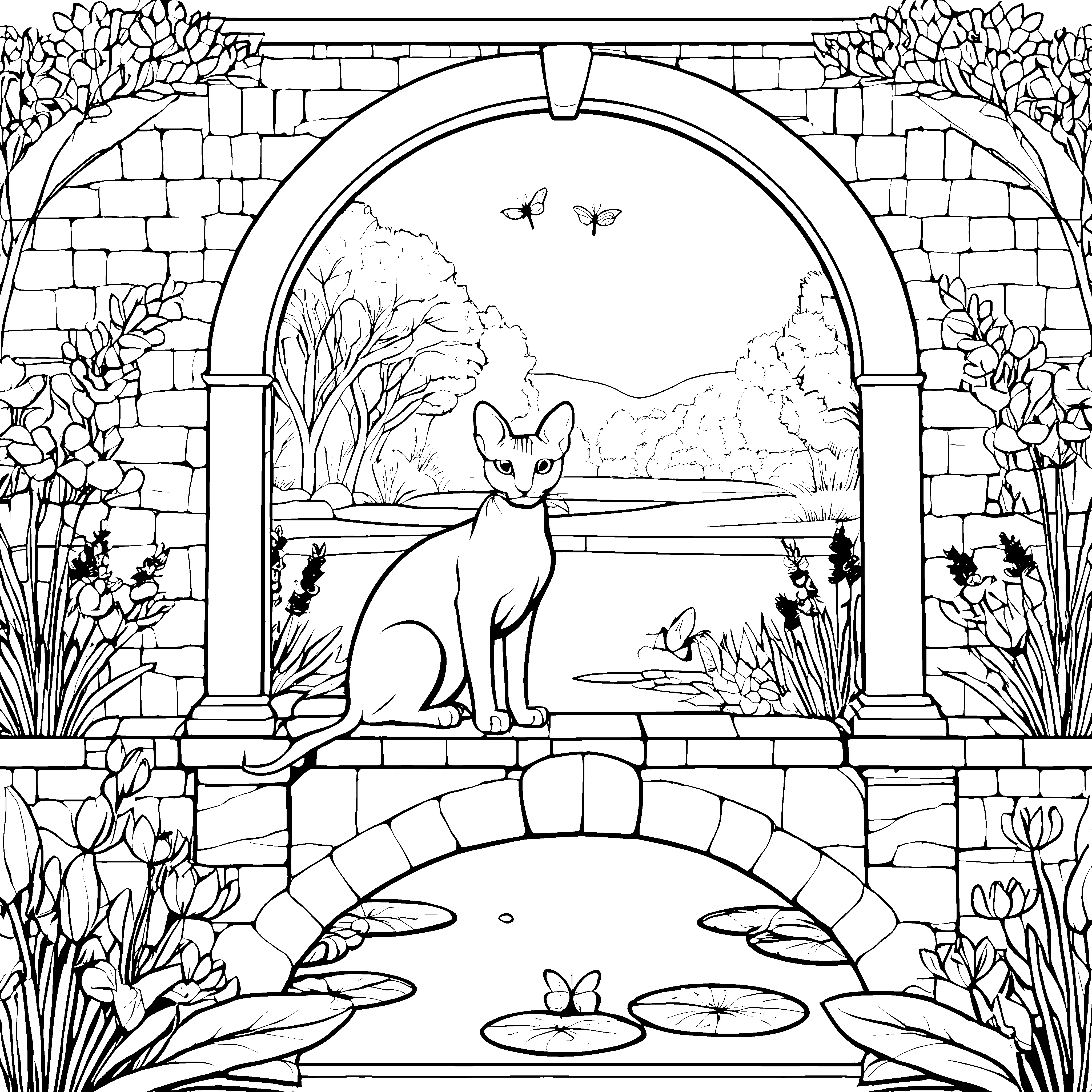 Sphynx Katzen-Motiv