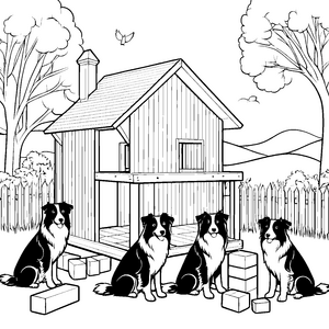 Border Collies-Motiv