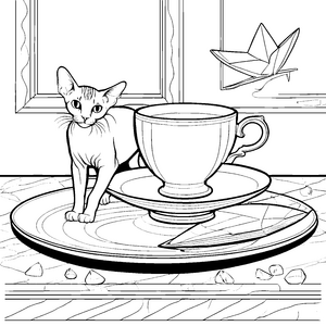 Sphynx Katzen-Motiv