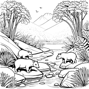 Tapir Jungtiere-Motiv
