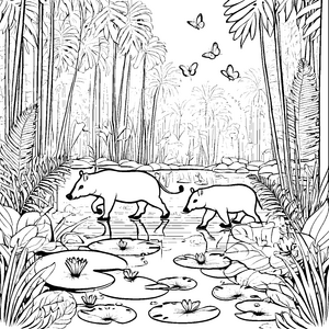 Tapir Jungtiere-Motiv