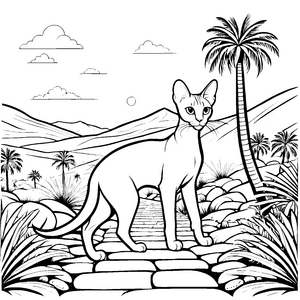 Sphynx Katzen-Motiv