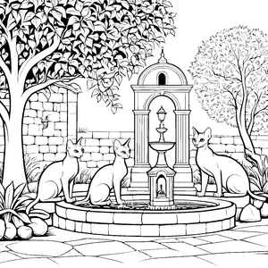 Sphynx Katzen-Motiv