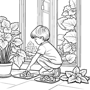 Shiso-Blätter-Motiv
