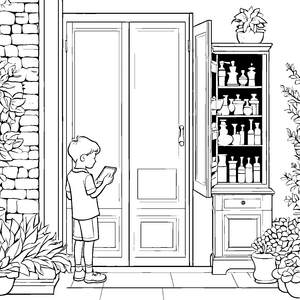 Apothekerschränke-Motiv