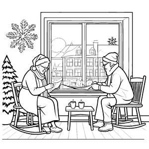 Weihnachten im Seniorenheim-Motiv
