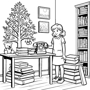 Kreatives Telefon-Abenteuer mit buntem Weihnachtsbaum Ausmalmotiv für neugierige kleine Entdecker