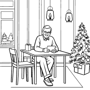 Weihnachten im Seniorenheim-Motiv
