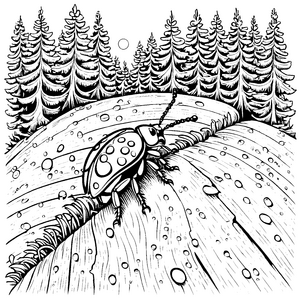 Borkenkäfer-Motiv