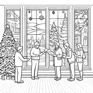 Weihnachten im Seniorenheim-Motiv