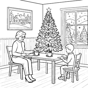 Weihnachten im Seniorenheim-Motiv