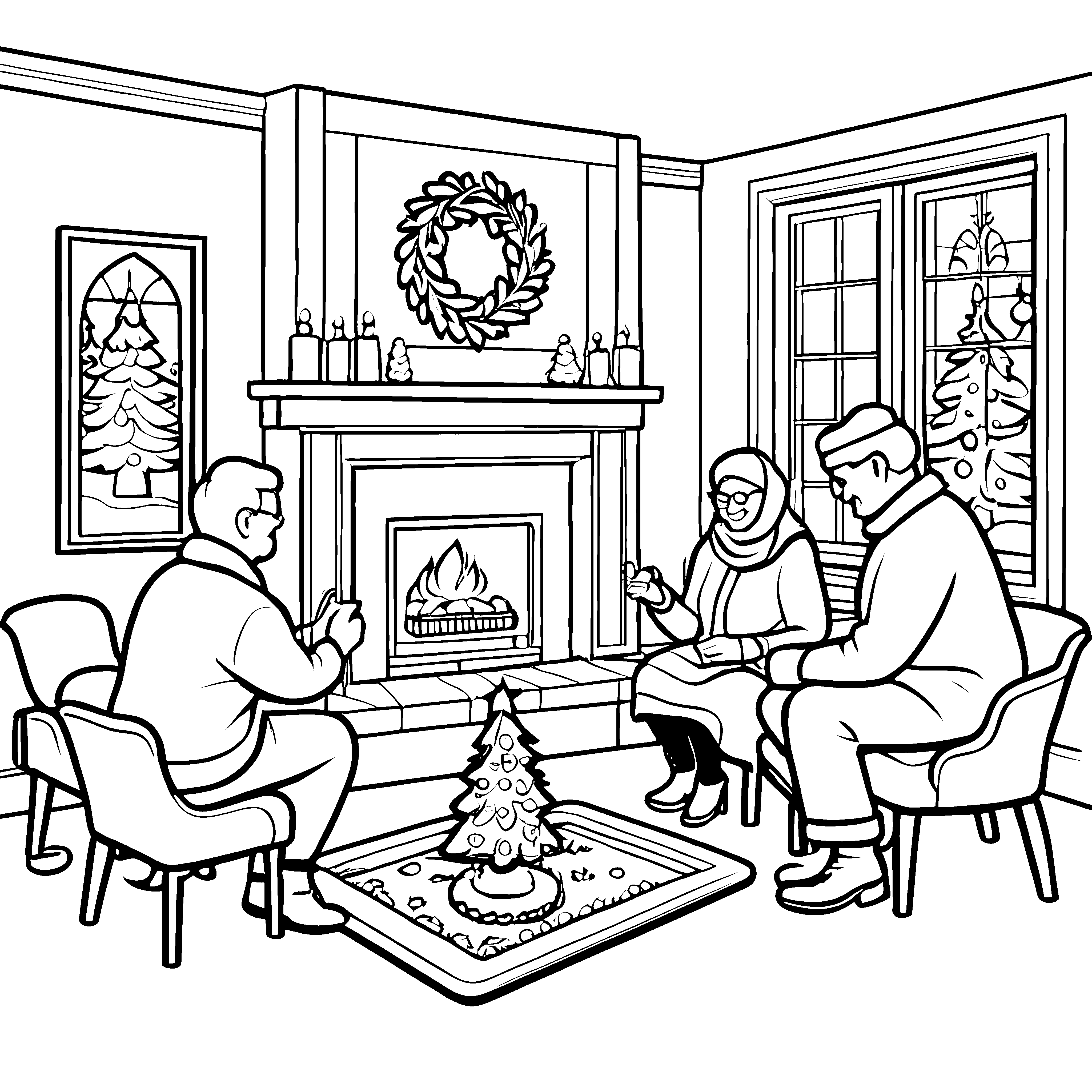 Weihnachten im Seniorenheim-Motiv