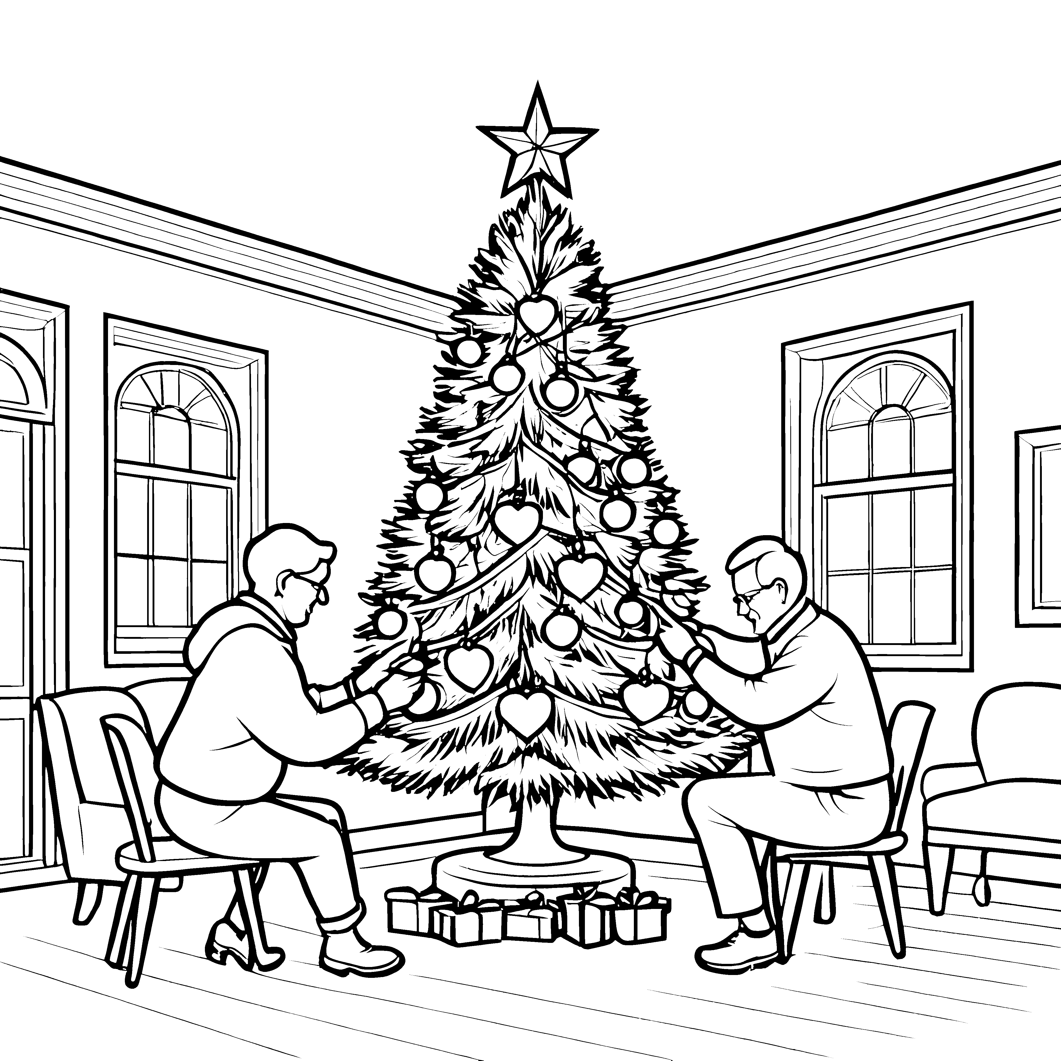 Weihnachten im Seniorenheim-Motiv