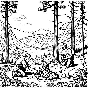 Steinzeitmenschen-Motiv