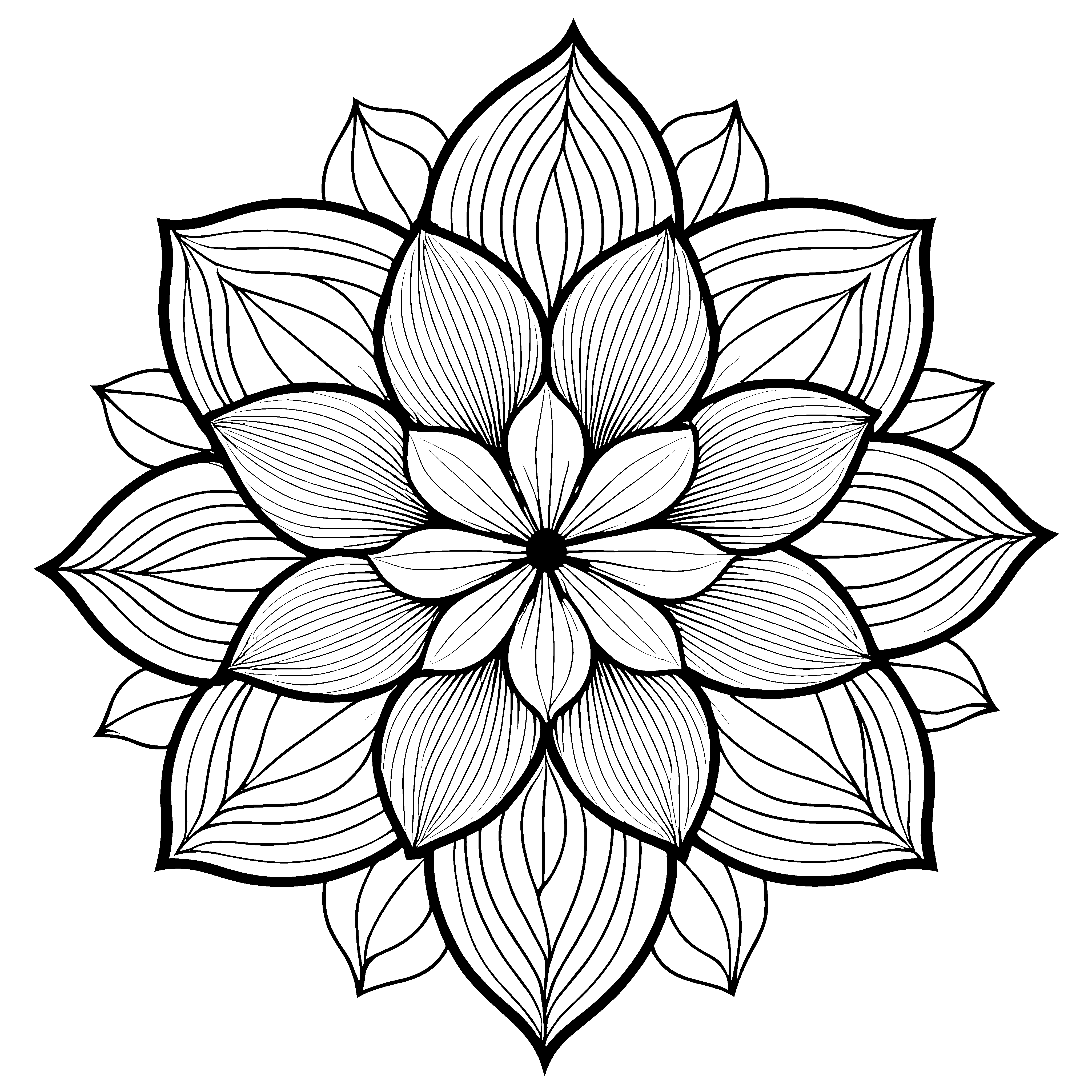 Bezauberndes Blumenmandala Malvorlage für fantasievolle Künstler