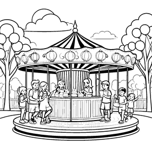 Bunter Kirmes-Karussell-Zauber für fröhliche Entdecker
