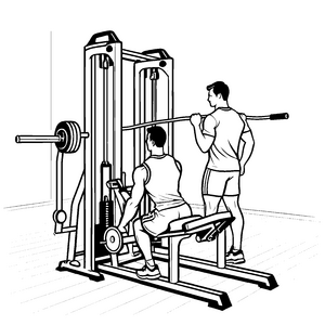Spannende Beinpressen im Fitnessstudio Malvorlage für sportliche Entdecker