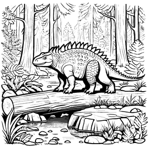 Ankylosaurus im dichten Wald Abenteuermotiv für junge Entdecker