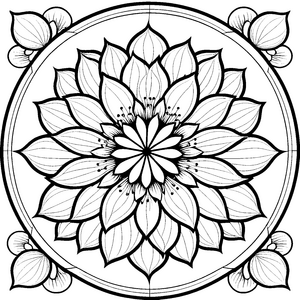 Zauberhaftes Blumen-Mandala für fantasievolle Künstler