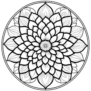 Zauberhaftes Blumen-Mandala für fantasievolle Künstler