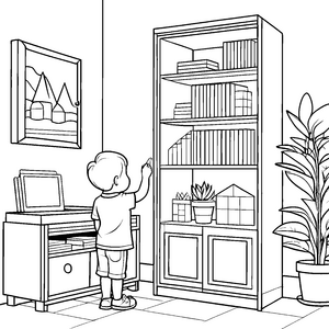Mein großes Bücherregal: Ein Ausmalspiel für das Kinderzimmer