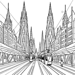 Mega-Stadt der Zukunft: Zugfahrt durch die futuristischen Türme