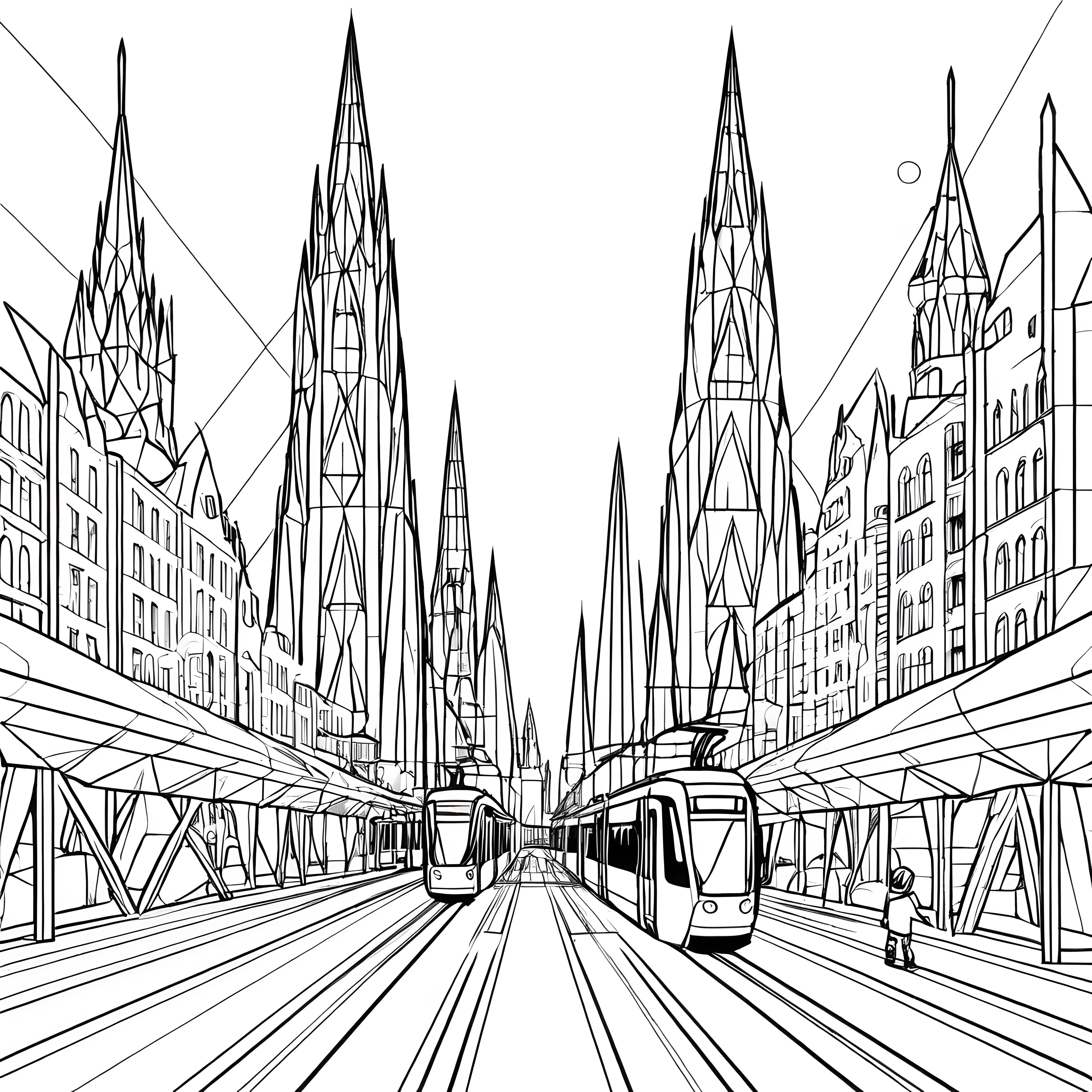Mega-Stadt der Zukunft: Zugfahrt durch die futuristischen Türme