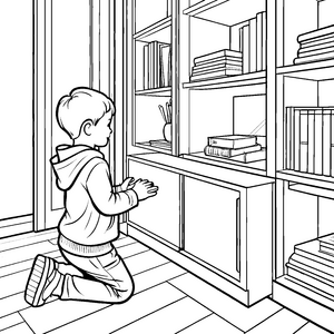 Der große Schrank voller Geheimnisse und Bücher zum Ausmalen