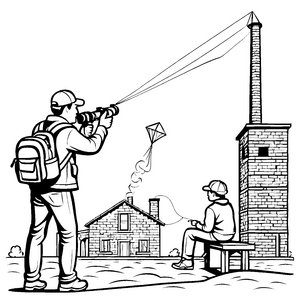 Junge Fotografen entdecken die Stadt mit Kamera und Fernglas