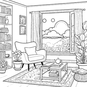 Gemütlicher Nachmittag im Wohnzimmer mit dem Relaxsessel