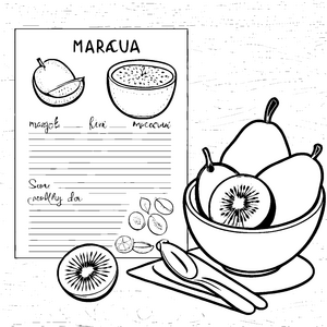 Entdecke die Farben der exotischen Maracuja: Ein Ausmalspaß