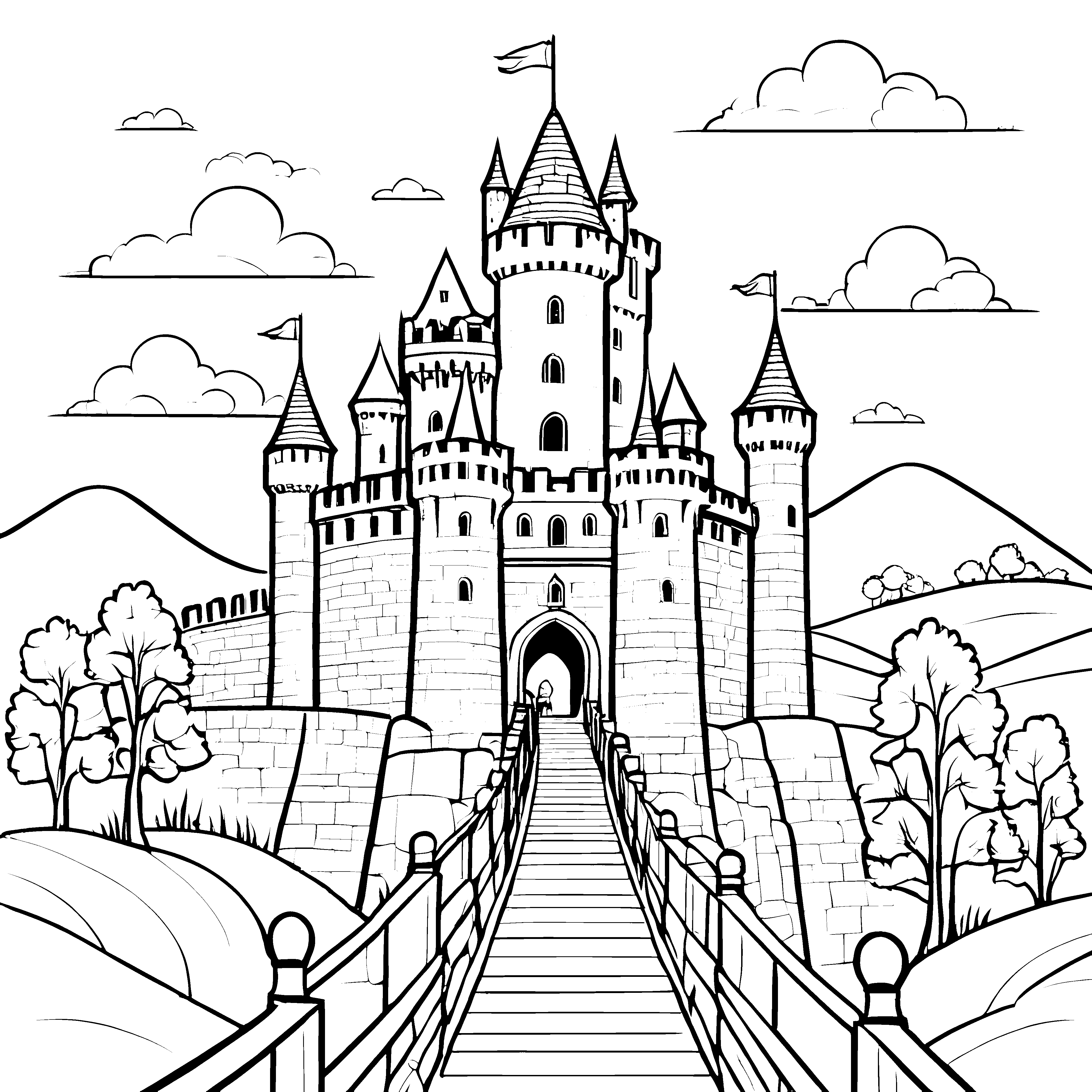 Das große Märchenschloss: Eine Burg zum Ausmalen