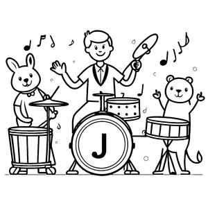 Der lustige Musikanachmittag von Hase, Bär und Mann