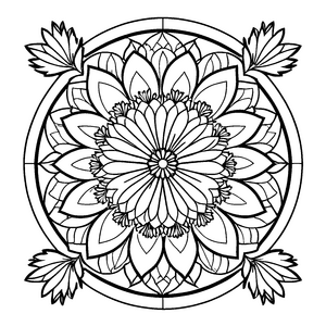 Schillerndes Blumen-Mandala für fröhliche Farbenzauberer