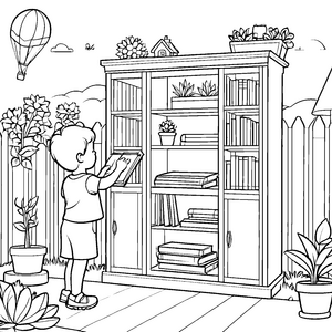 Mein Schrank: Ein lustiges Ausmalbild für Kinder