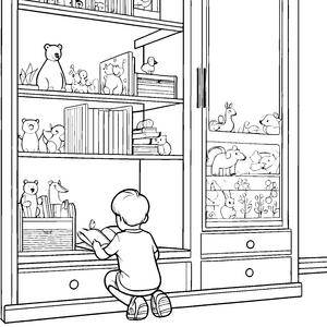 Mein großes Regal: Ein Schrank zum Ausmalen für Kinder