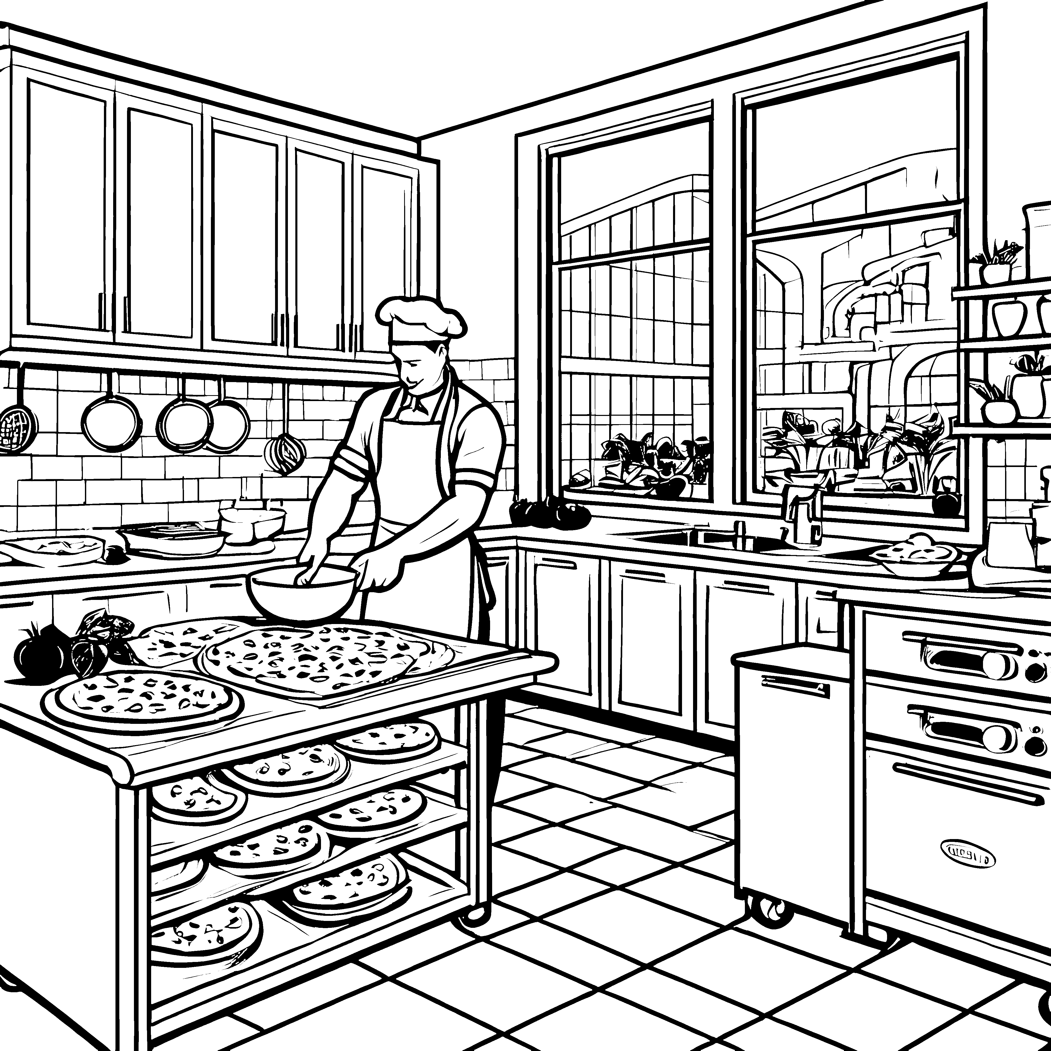 Der kleine Pizzabäcker backt leckere Pizzen für dich