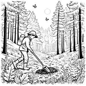 Die Schatzsuche nach den köstlichen Trüffeln im Wald