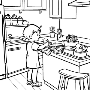 Mein erstes Sandwich: Ein süßes Ausmalspiel für Kinder
