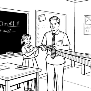 Krawatten basteln im Klassenzimmer: Ein lustiges Ausmalspiel für Kinder