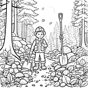 Kleine Entdecker suchen die besten Trüffel im Wald