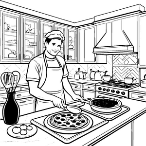 Mein Pizzabäcker wird zum Meister in der Küche malen