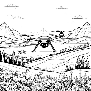 Drohnen entdecken die blühenden Hügel und Berglandschaft
