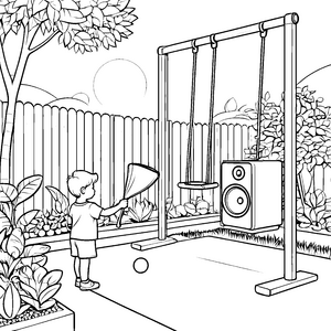 Mein Lautsprecher: Ein lustiges Ausmalspiel für Kinder
